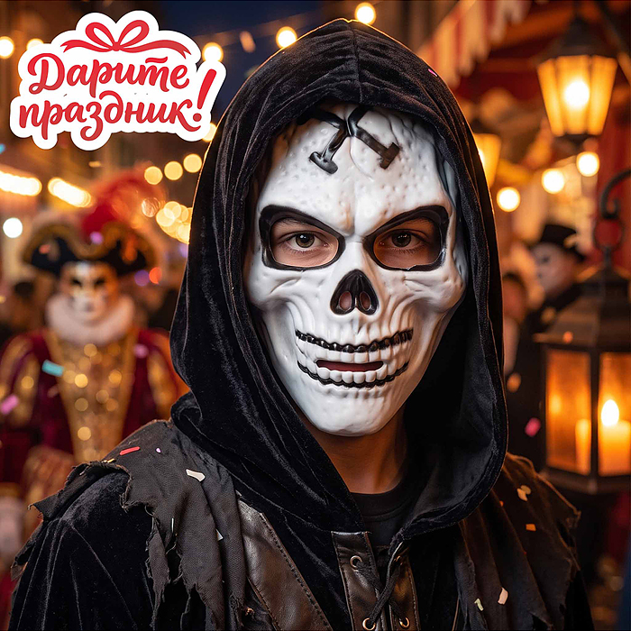 Карнавальная маска DP-0273 "Кошелек или жизнь" Карнавальная маска DP-0273 "Кошелек или жизнь"