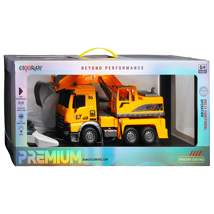 Машина OKL-001-12 "Экскаватор Копатель" р/у, 27 MHz, в коробке          