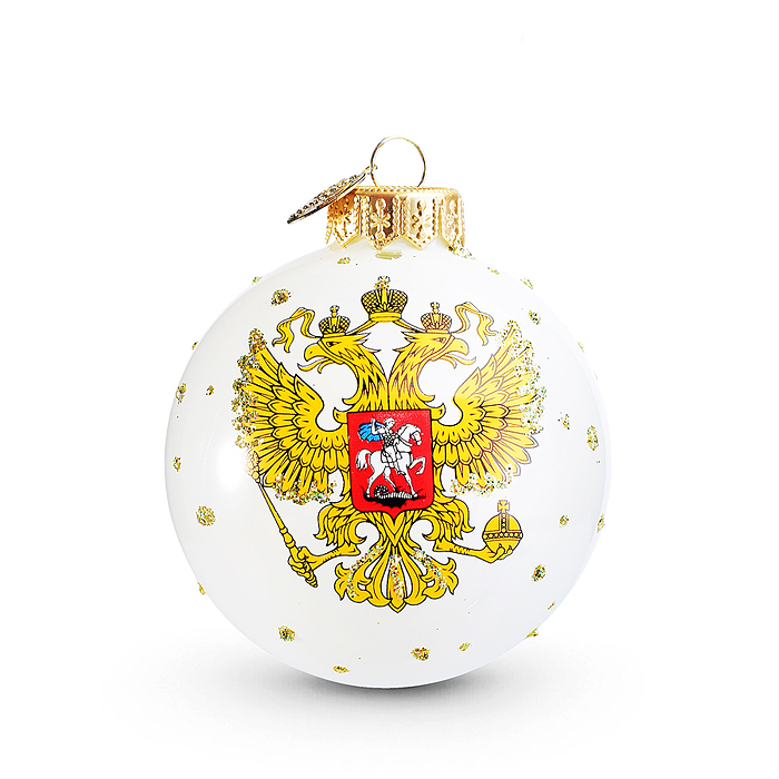 Шар "Герб России", 80 мм., в подарочной упаковке