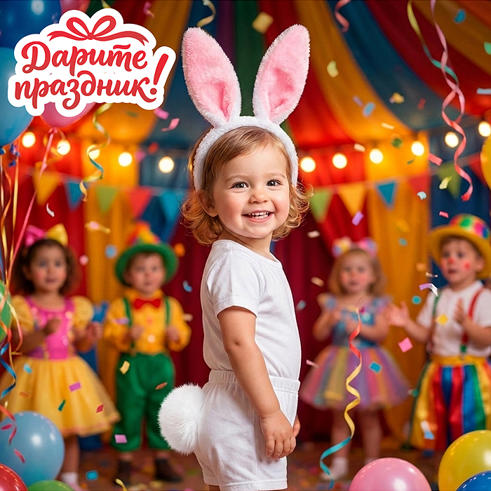 Карнавальный набор DP-0578 "Зайчик" Карнавальный набор DP-0578 "Зайчик"