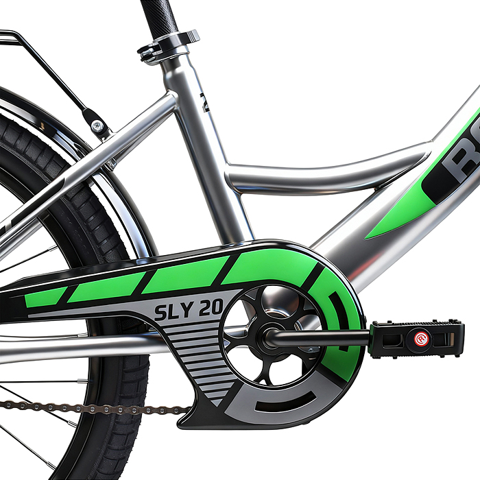 Фото к товару Велосипед 20" Rocket Sly, цвет серый Велосипед 20" Rocket Sly, цвет серый