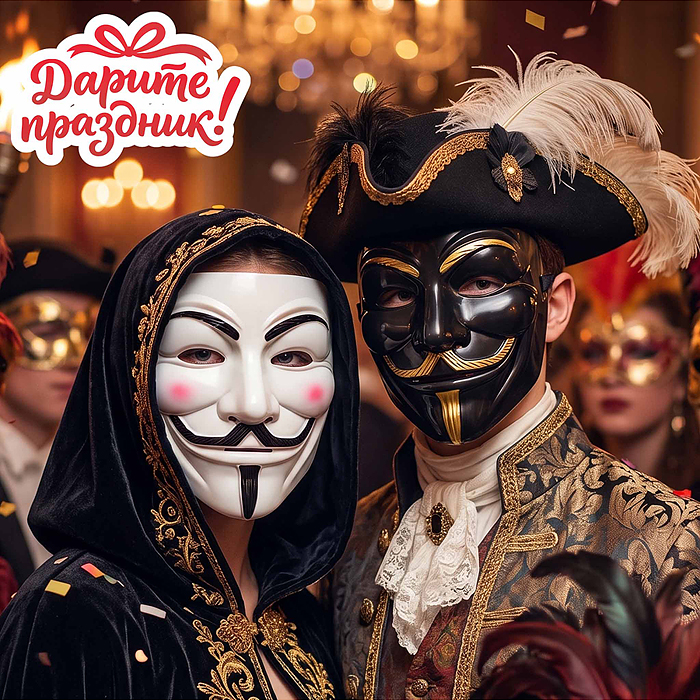 Карнавальная маска DP-0249 "Ананимус"
