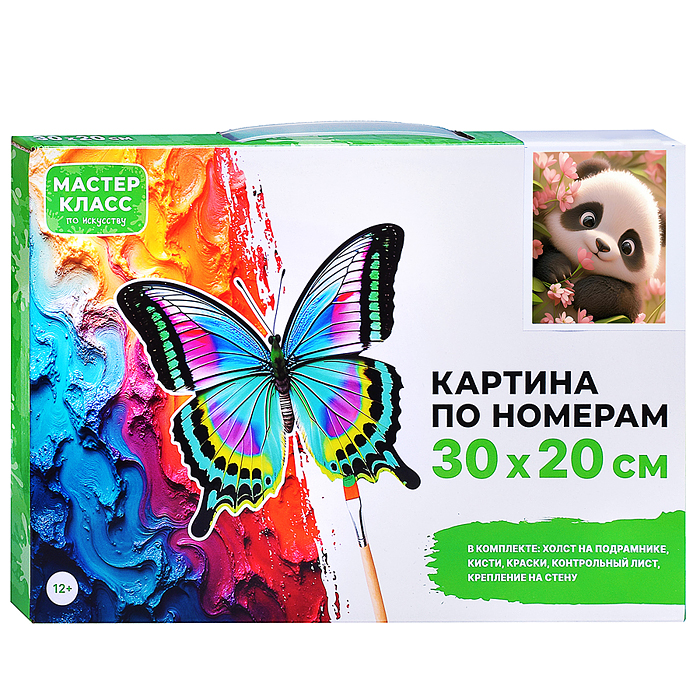 Картина по номерам MKR3020-38 "Милая пандочка" 30*20 см. 