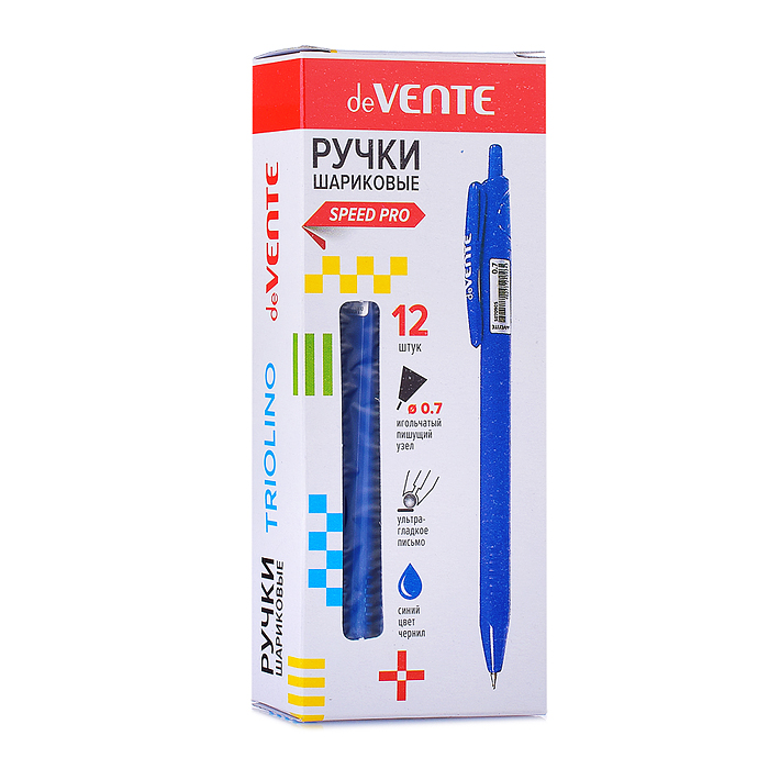 Фото к товару Ручка шариковая автоматическая "Triolino Office" серия Speed Pro, d=0,7 мм, ультра гладкое Ручка шариковая автоматическая "Triolino Office" серия Speed Pro, d=0,7 мм, ультра гладкое
