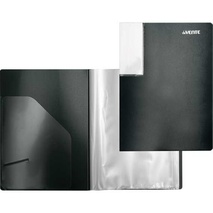 Папка с 40 вкладышами A5 "Uno Black" A5 (170x230x25 мм) 500 мкм, черная