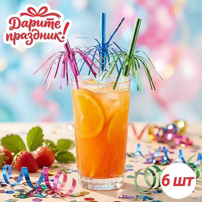 Коктейльные трубочки DP-0568 "Салют" 