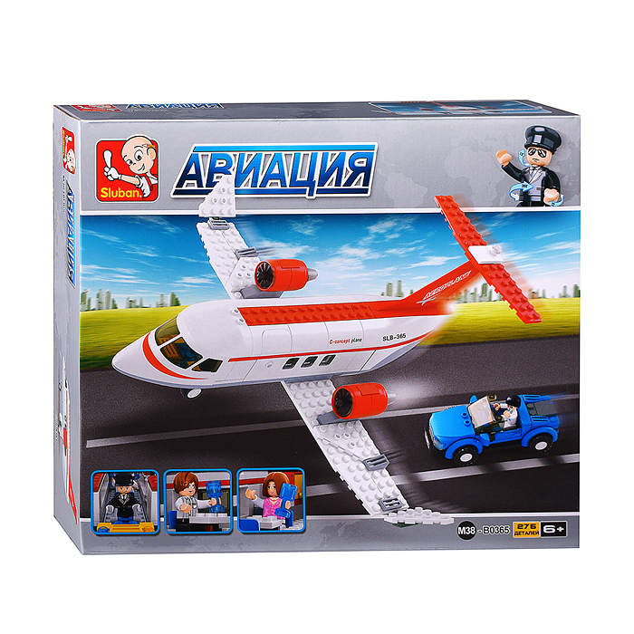 Конструктор M38-B0365 "Самолёт пассажирский" (275 дет.) в коробке