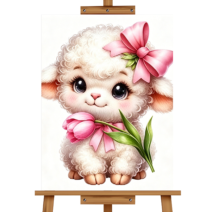 Картина по номерам MKR4030-174 "Овечка Очаровашка" 40*30 см. 