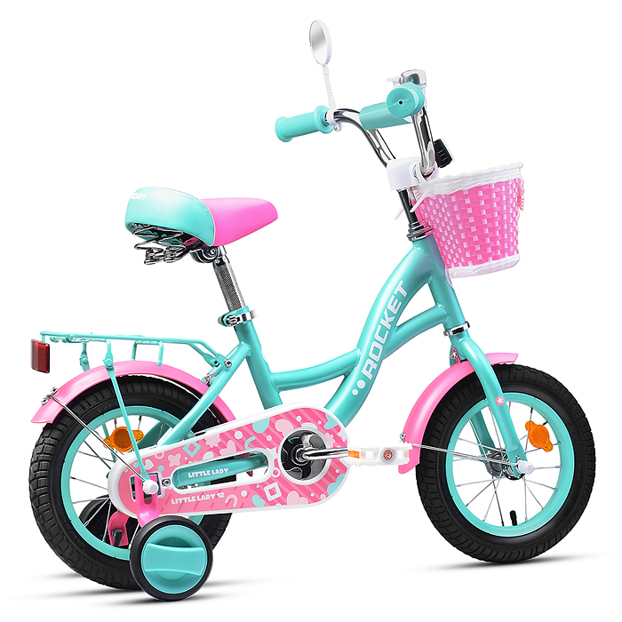 Велосипед 12" Rocket Little Lady, цвет бирюзовый