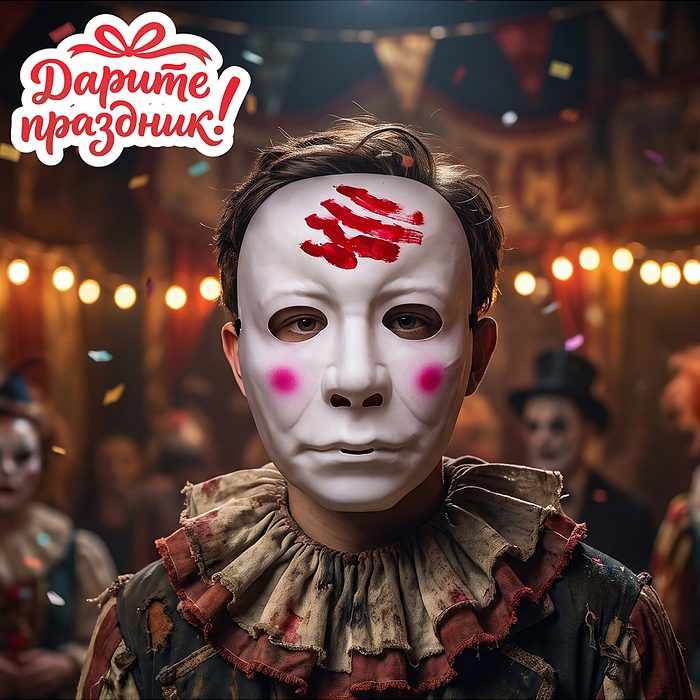 Карнавальная маска DP-0284 "Адский шут"
