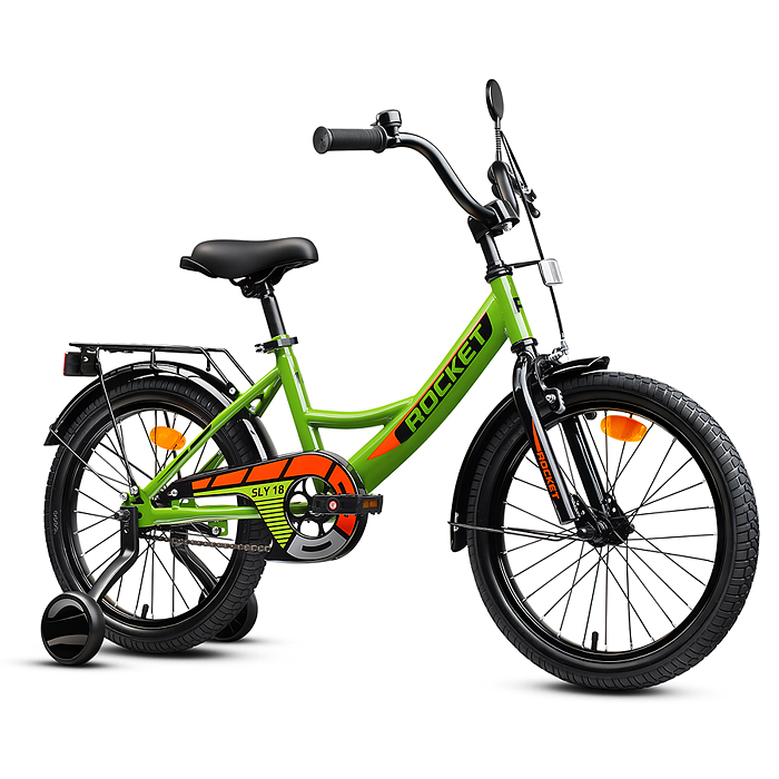 Фото к товару Велосипед 18" Rocket Sly, цвет зеленый Велосипед 18" Rocket Sly, цвет зеленый