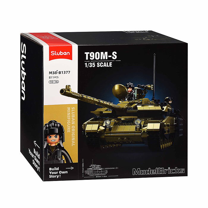 Конструктор M38-B1377 "Танк- 90 М" (811 дет.) в коробке