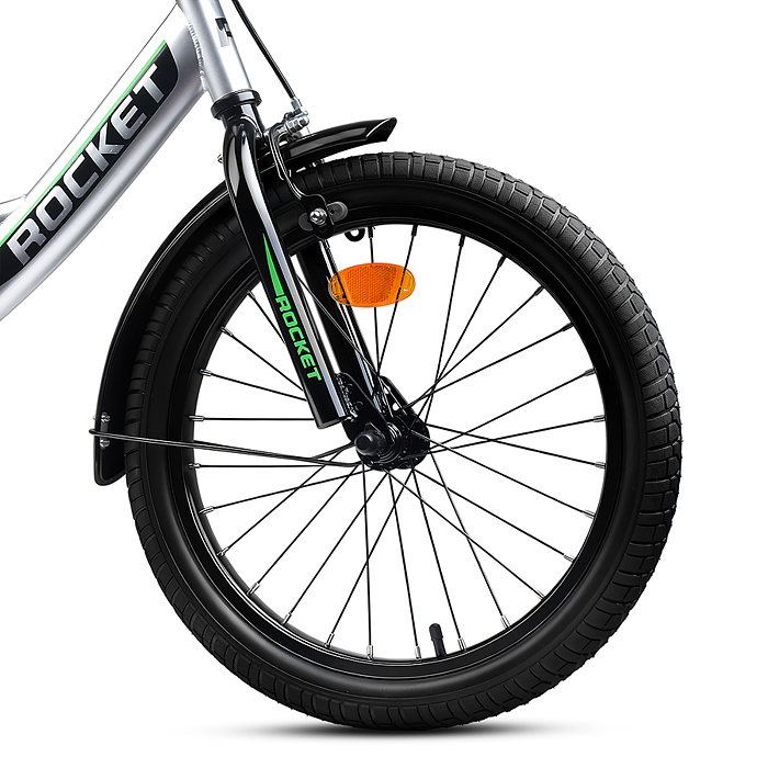 Фото к товару Велосипед 16" Rocket Sly, цвет серый Велосипед 16" Rocket Sly, цвет серый