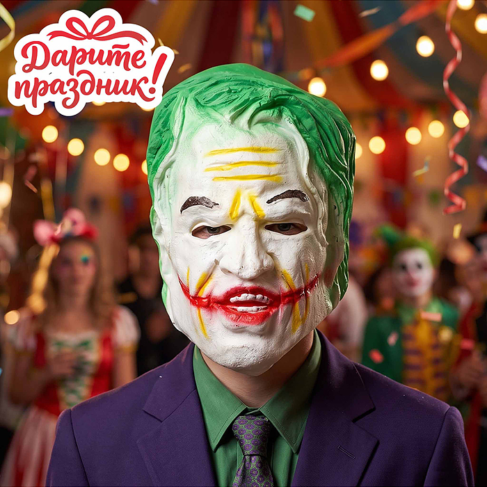 Карнавальная маска DP-0307 "Безумный клоун" 