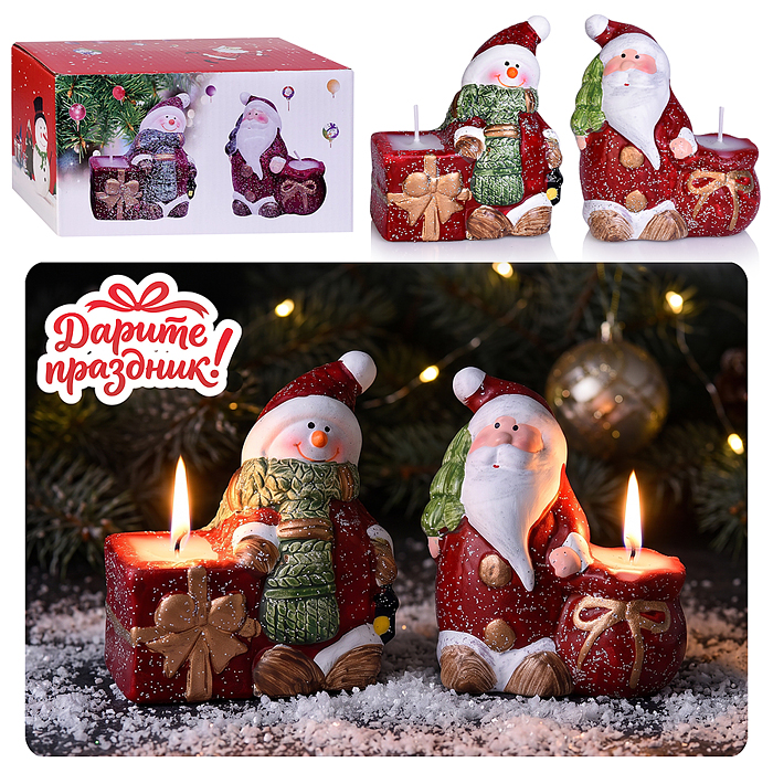 Украшение новогоднее DP-0861 "Свеча" 5*6*7.5см Украшение новогоднее DP-0861 "Свеча" 5*6*7.5см