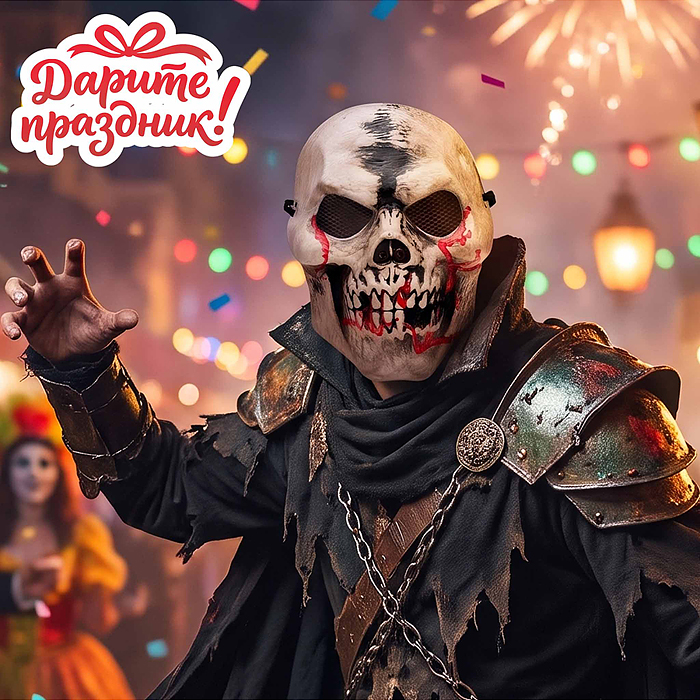 Карнавальная маска DP-0268 "Череп-пожиратель" 