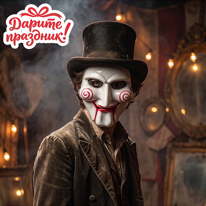 Карнавальная маска DP-0255 "Безумный клоун"