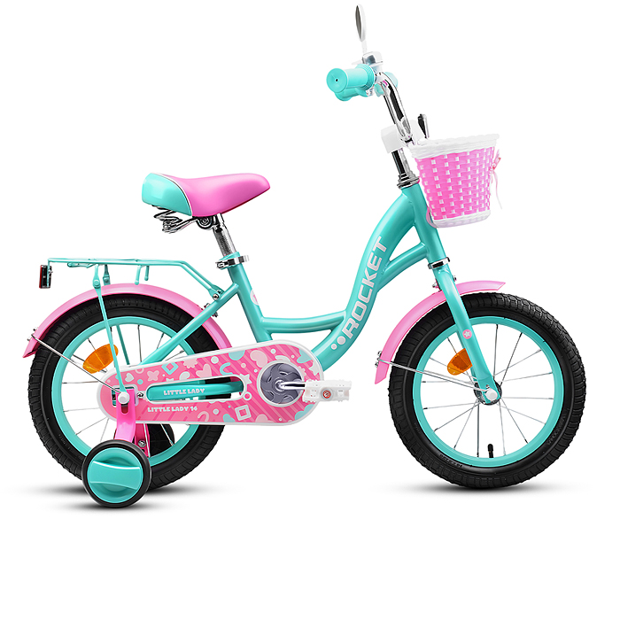 Велосипед 14" Rocket Little Lady, цвет бирюзовый