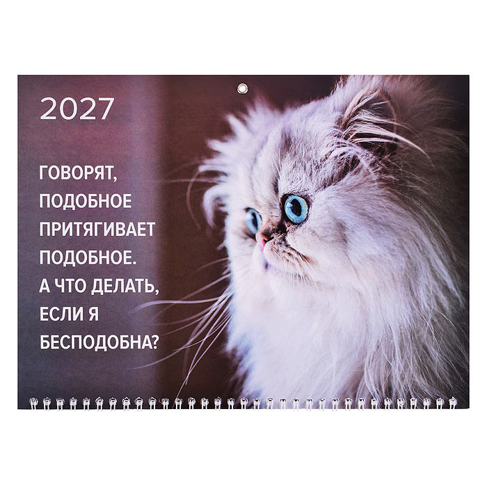 Фото к товару Календарь квартальный на 2027 г. "Я бесподобна?" (295x700 мм) на 3-х пружинах, складной с курсором Календарь квартальный на 2027 г. "Я бесподобна?" (295x700 мм) на 3-х пружинах, складной с курсором