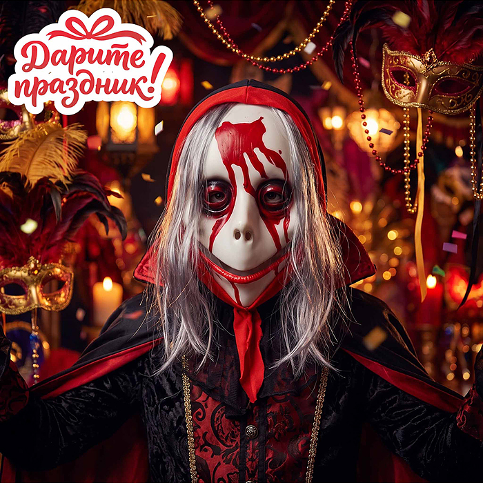 Карнавальная маска DP-0281 "Кровавый клоун"