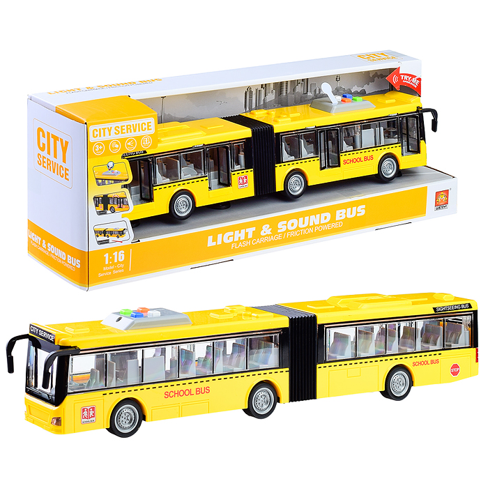 Автобус WY913A "Дружный" 1:16 (свет, звук) в коробке Автобус WY913A "Дружный" 1:16 (свет, звук) в коробке