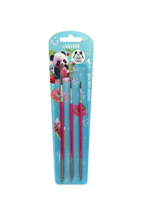 Набор кистей "Yummy Panda" 03 шт (пони № 2, 4, 7) в картонном блистере
