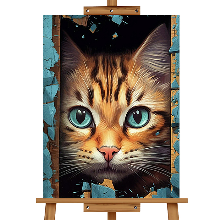 Фото к товару Картина по номерам MKR3020-106 "Милый котик" 30*20 см. Картина по номерам MKR3020-106 "Милый котик" 30*20 см.
