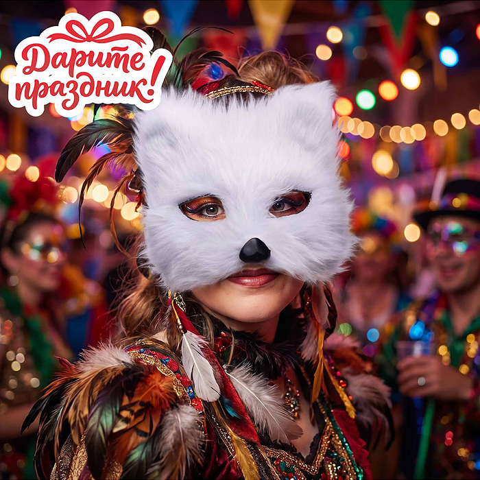 Карнавальная маска DP-0291 "Пушистая загадка"