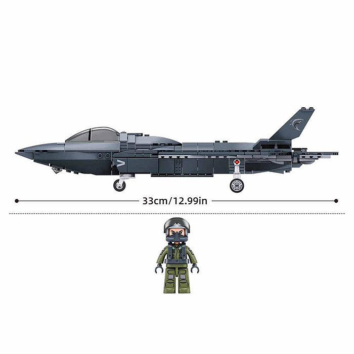 Конструктор M38-B1578 "Модель истребителя J-35" (335 дет.) в коробке