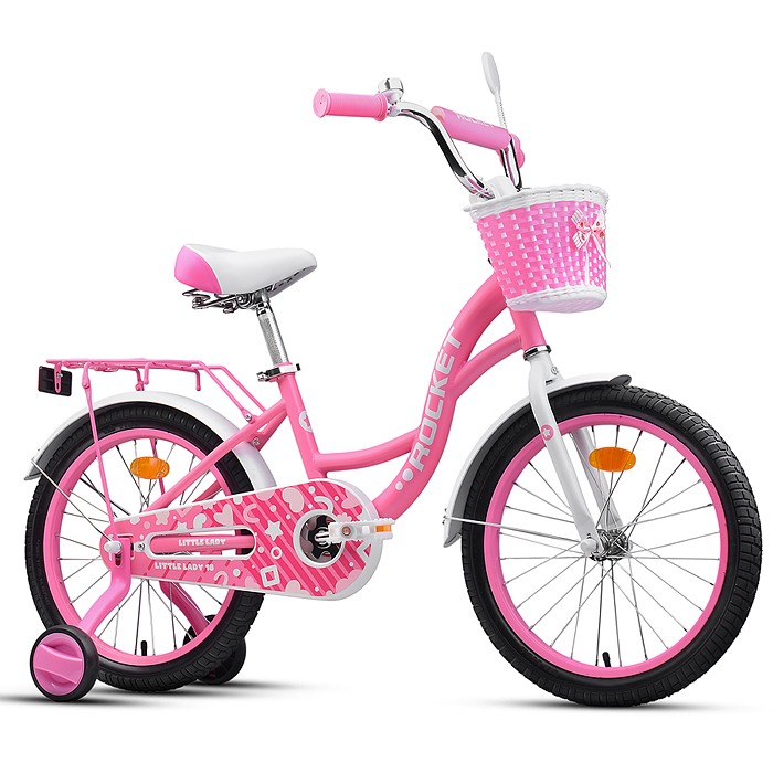 Фото к товару Велосипед 18" Rocket Little Lady, цвет розовый Велосипед 18" Rocket Little Lady, цвет розовый