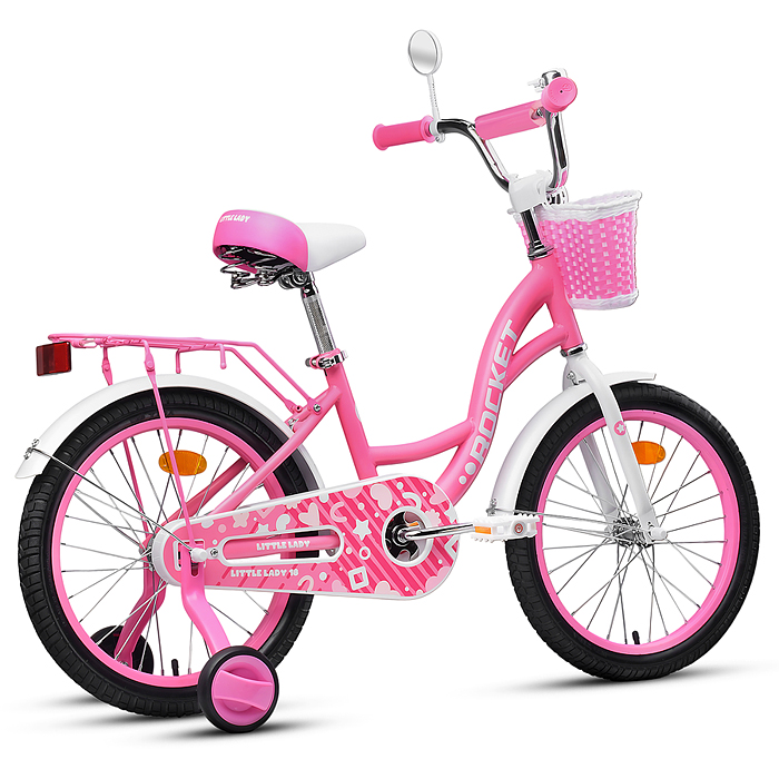 Фото к товару Велосипед 18" Rocket Little Lady, цвет розовый Велосипед 18" Rocket Little Lady, цвет розовый