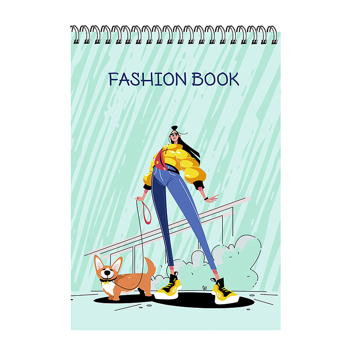 Фото к товару Скетчбук 24л. "Sketchbook. Fashion book. № 1" гребень, евроспираль, контент Скетчбук 24л. "Sketchbook. Fashion book. № 1" гребень, евроспираль, контент