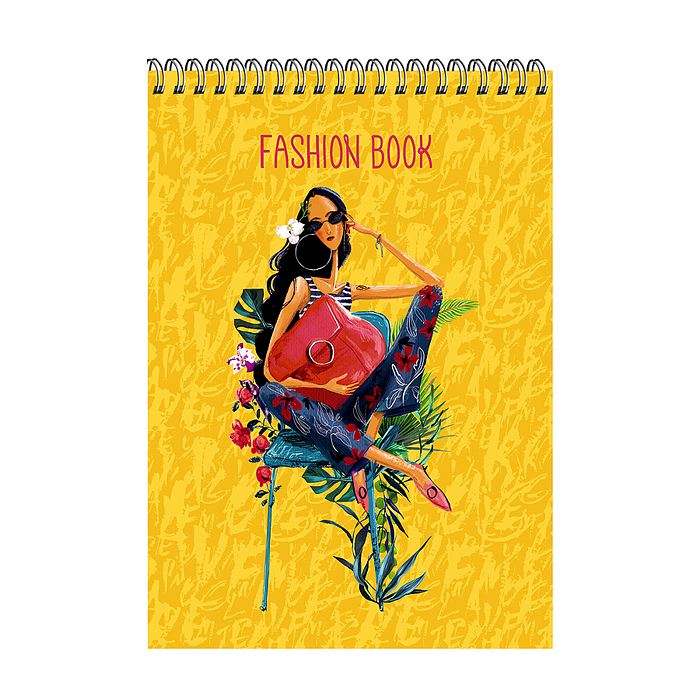 Фото к товару Скетчбук 24л. "Sketchbook. Fashion book. № 2" гребень, евроспираль, контент Скетчбук 24л. "Sketchbook. Fashion book. № 2" гребень, евроспираль, контент