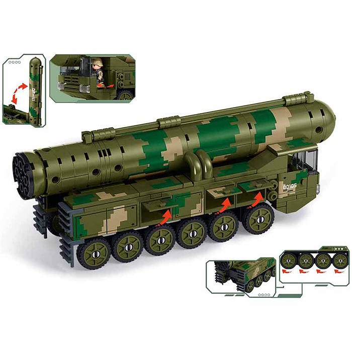 Конструктор M38-B1575 "Межконтинентальная ракета" (186 дет.) в коробке
