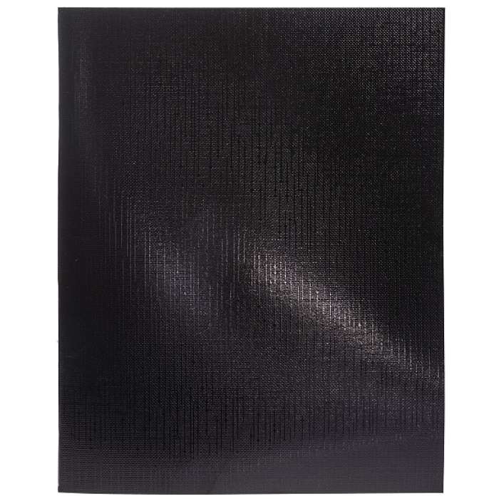 Тетрадь 48л. клетка 60-65г/кв.м на скобе обл. бумвинил тиснение металлик черная А4